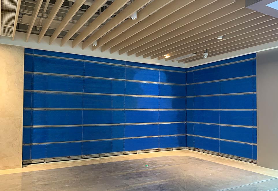 無機布防火卷簾門（折疊提升式）